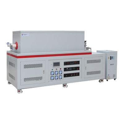 kwaliteit  1700C High Vacuum Three Zone Tube Furnace CVD Tube Furnace With Water Cooling Flanges fabriek