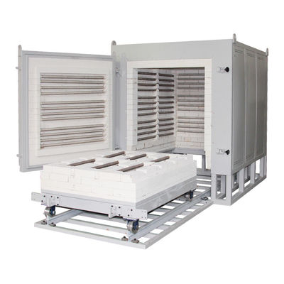 Bogie Hearth Furnace 1200°C vijf verwarming zijden met een trolley wagen gemakkelijk voor het laden en lossen