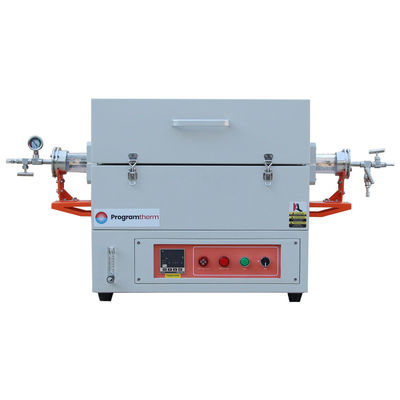 1200C laboratoriumbuisoven met vacuümflangen en kwartsbuis van 60 mm